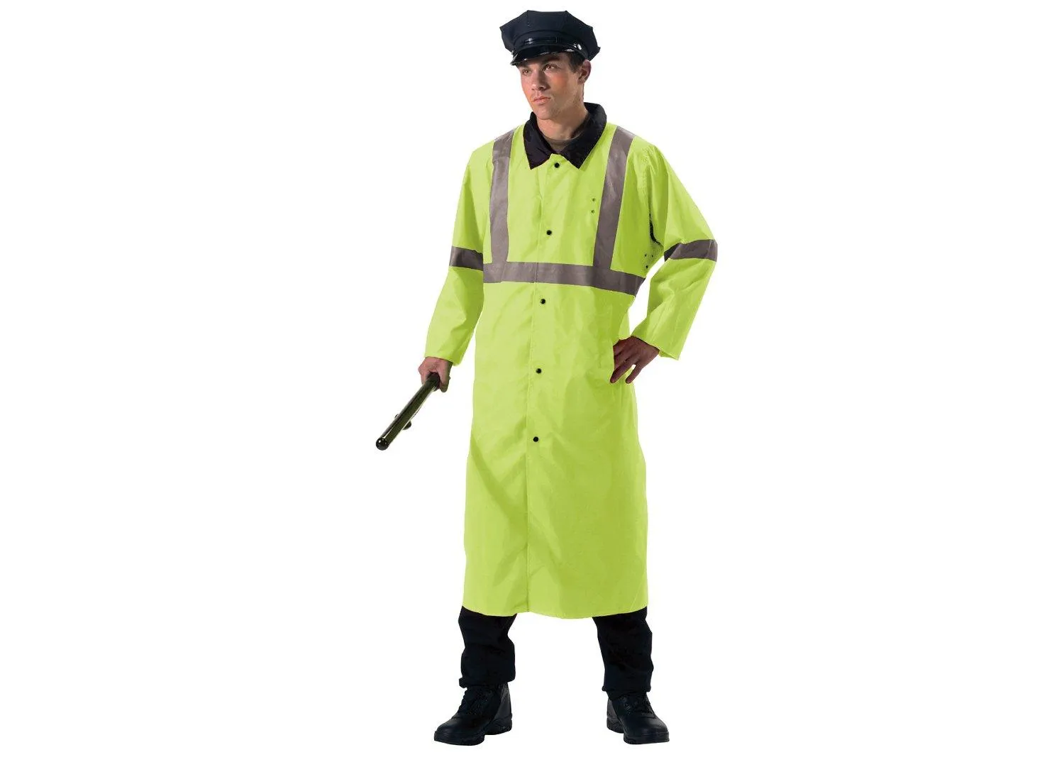 Reversible Reflective Waterproof Rain Parka with Hood