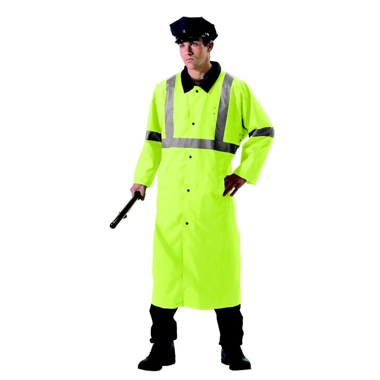 Reversible Reflective Waterproof Rain Parka with Hood