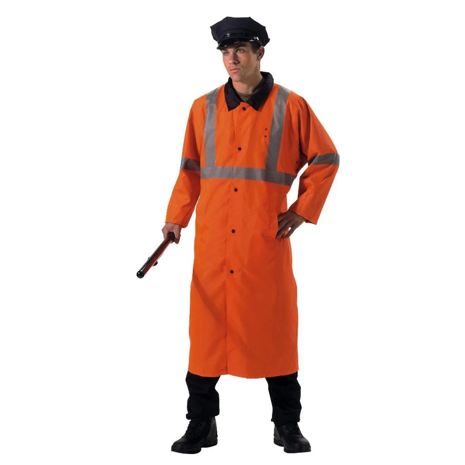Reversible Reflective Waterproof Rain Parka with Hood