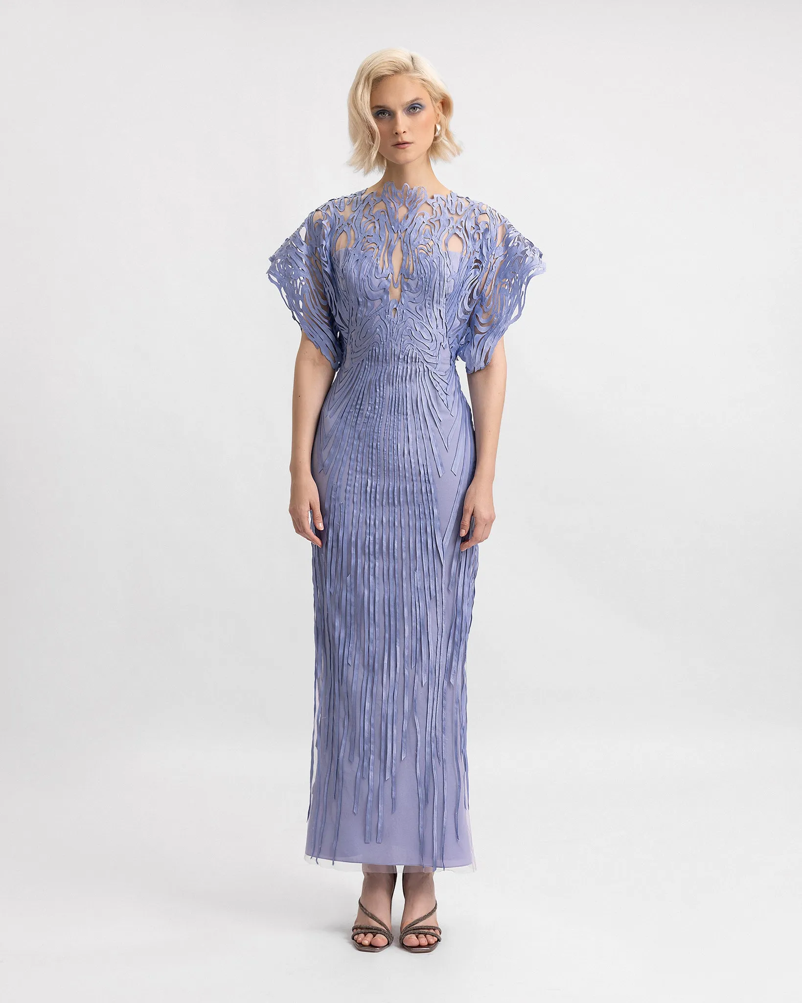 Structured Half-Sleeves Dress