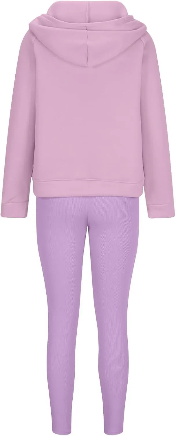 Sweatsuit Set for Women 3 Piece Oversized Outfits Button Hoodie Tank Top Long Pants Matching Lounge Set with Pockets