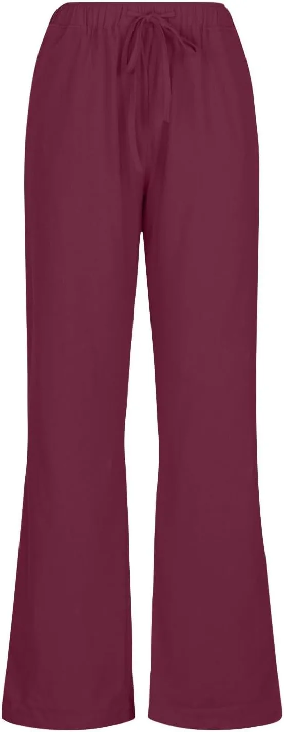 TARIENDY Wide Leg Casual Pants for Women Ladies Elastic Drawstring Cozy Outfits Casual Wide Leg Pants high Waisted Trousers