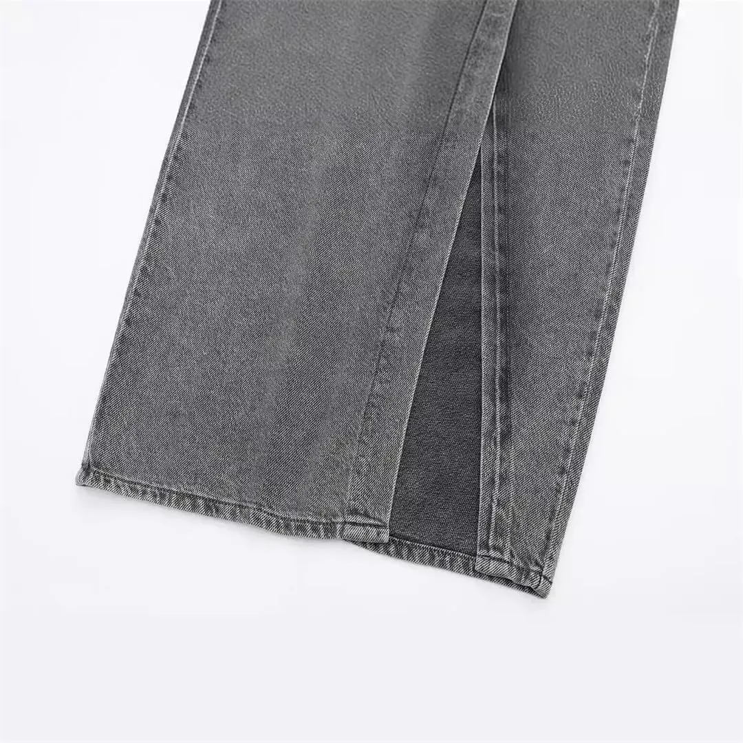 Women's High Waist Jeans Skirt Midi Women's Button Long Skirt