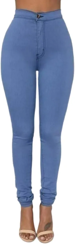 Women's Stretchy Skinny Pants High Waist Work Casual Leggings Pants Solid Color Tummy Control Pencil Trouser