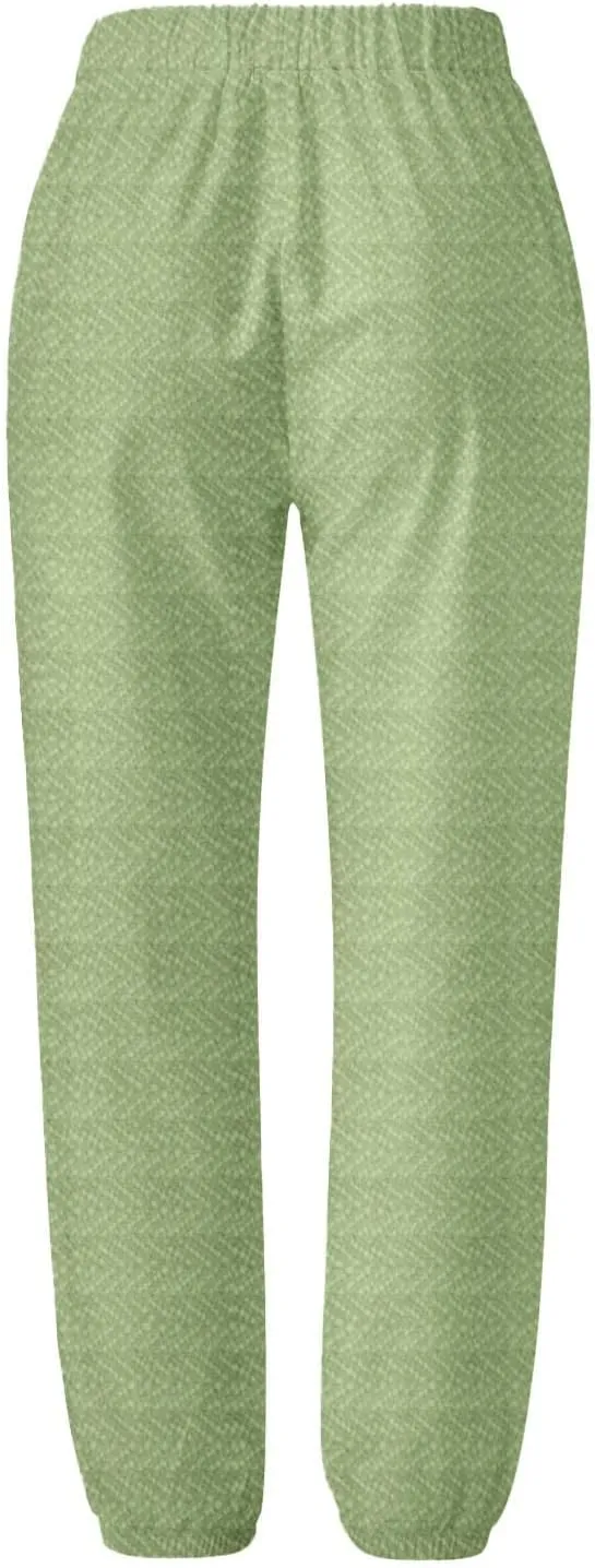 Women's Striped Cotton Linen Wide Leg Pants Summer Casual Comfy Pants Elastic Waist Breathable Fashionable Trousers