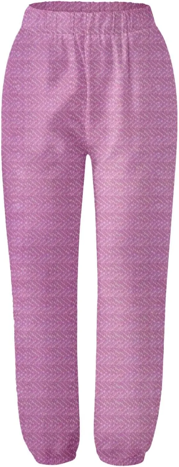 Women's Striped Cotton Linen Wide Leg Pants Summer Casual Comfy Pants Elastic Waist Breathable Fashionable Trousers
