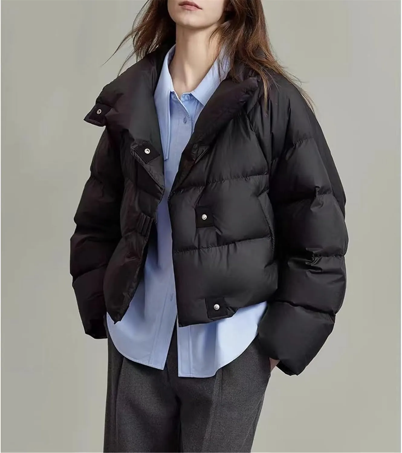 Women's Winter Cotton-padded Coat Fashionable And Casual Short Thickened Bread Coat Cotton-padded Jacket