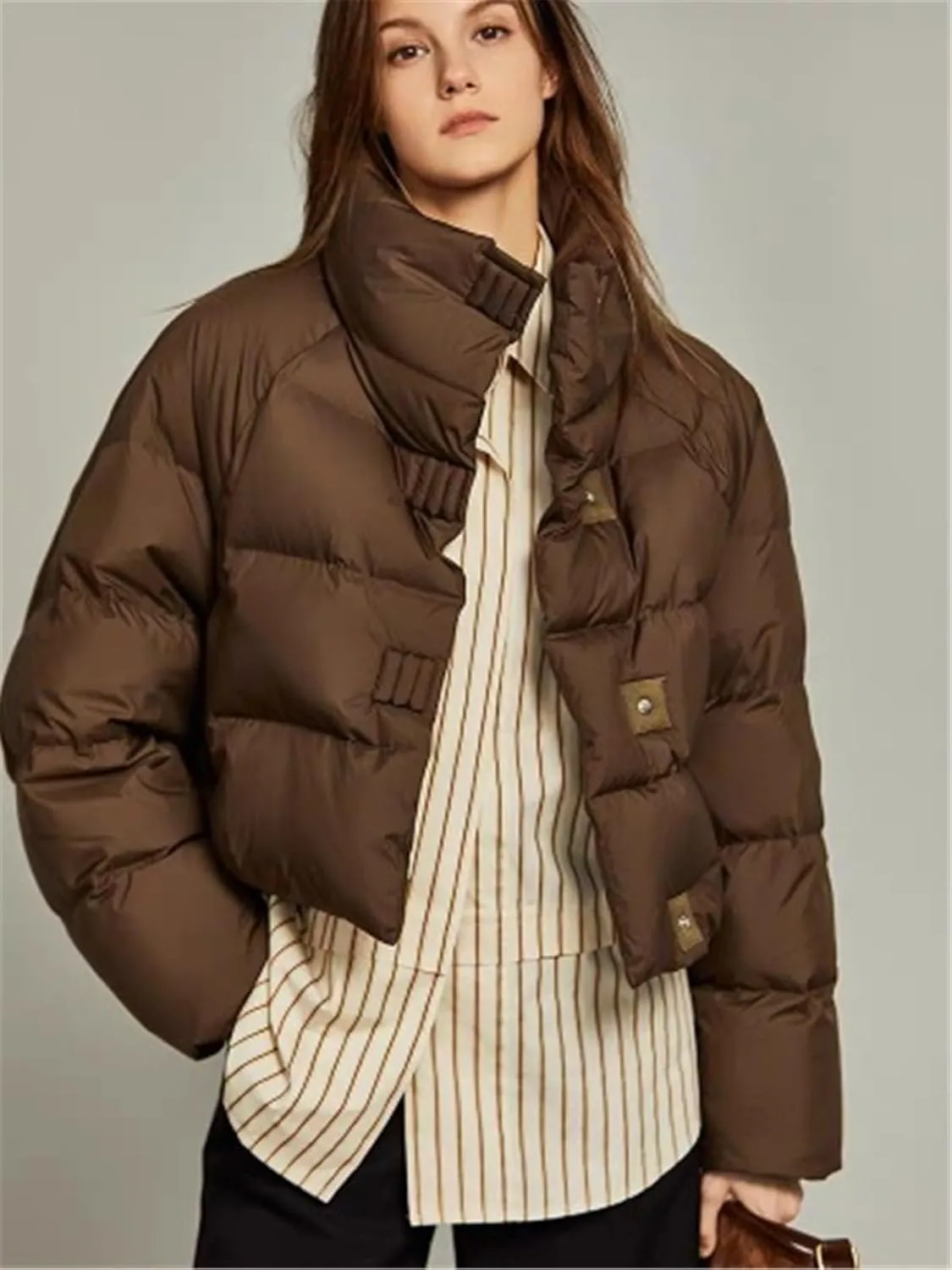 Women's Winter Cotton-padded Coat Fashionable And Casual Short Thickened Bread Coat Cotton-padded Jacket