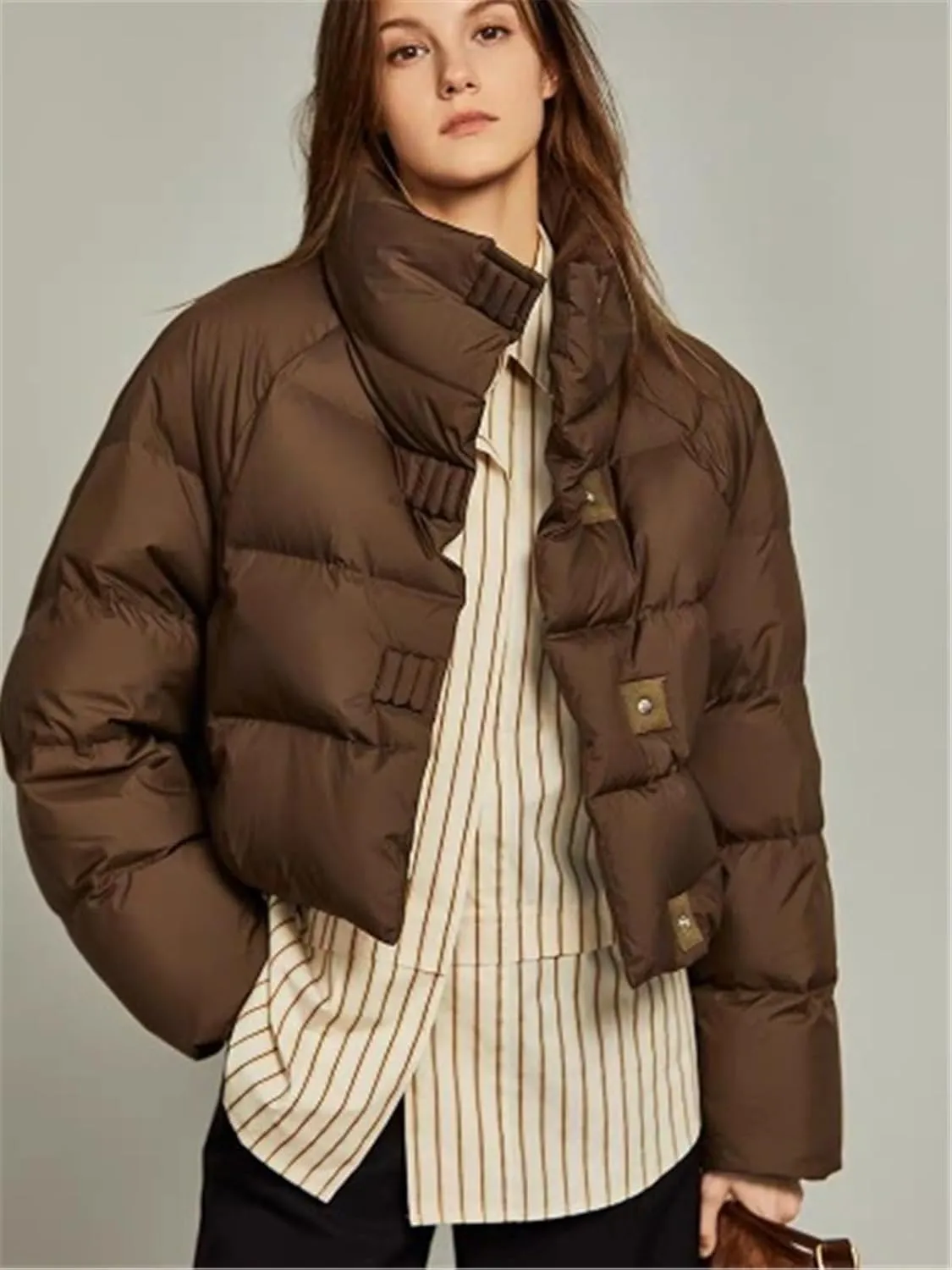 Women's Winter Cotton-padded Coat Fashionable And Casual Short Thickened Bread Coat Cotton-padded Jacket