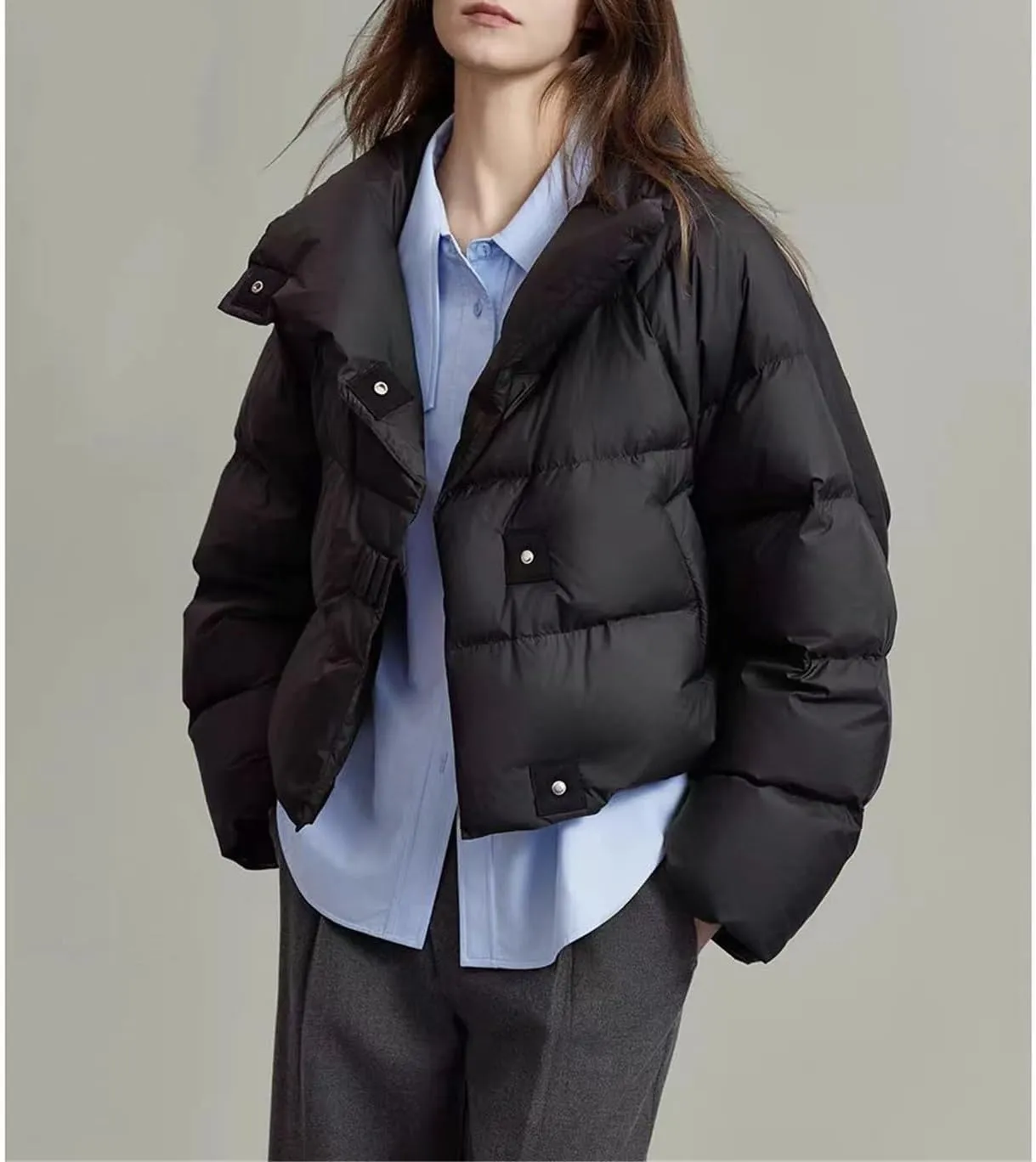 Women's Winter Cotton-padded Coat Fashionable And Casual Short Thickened Bread Coat Cotton-padded Jacket